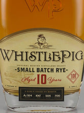 Load image into Gallery viewer, WhistlePig 10 Year Old Small Batch Rye