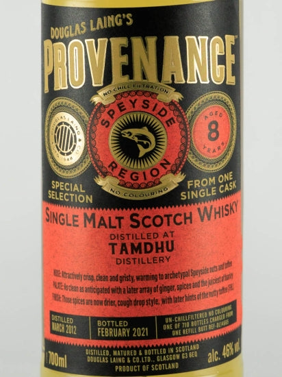 Provenance Tamdhu 8 Year Old 2012
