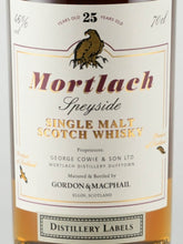 Load image into Gallery viewer, Gordon &amp; MacPhail Distillery Label Mortlach 25 Year Old
