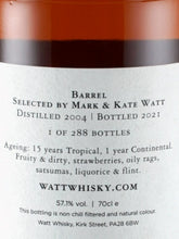 Load image into Gallery viewer, Watt Whisky Jamaican Rum Clarendon Estate 16 Year Old 2004