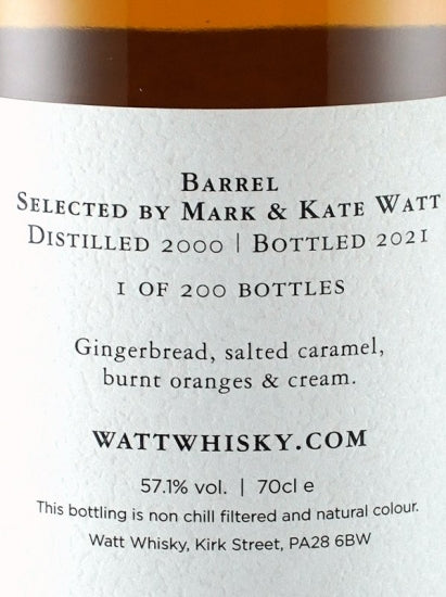 Watt Whisky Port Dundas 20 Year Old 2000