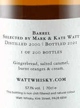 Load image into Gallery viewer, Watt Whisky Port Dundas 20 Year Old 2000
