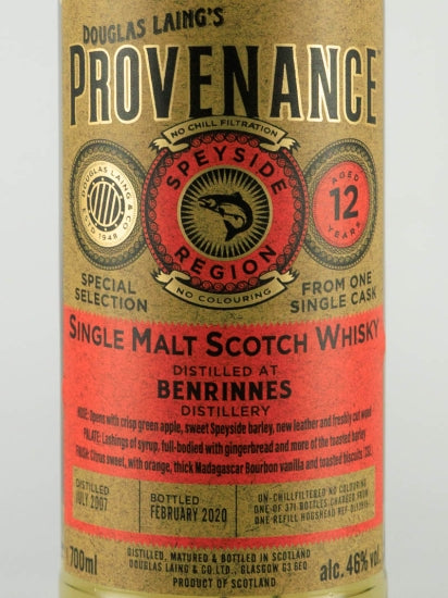 Provenance Benrinnes 12 Year Old 2007
