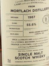 Load image into Gallery viewer, Connoisseur's Choice Cask Strength Mortlach 33 Year Old 1987