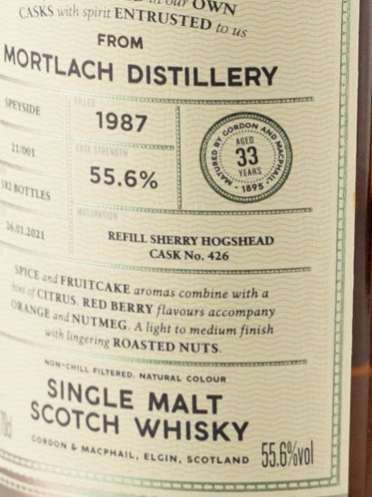 Connoisseur's Choice Cask Strength Mortlach 33 Year Old 1987
