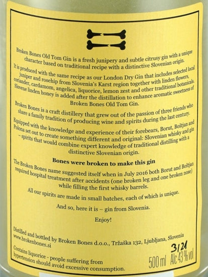 Broken Bones Old Tom Gin