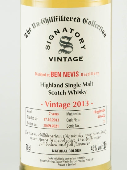 Signatory Ben Nevis 7 Year Old 2013