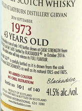 Load image into Gallery viewer, Black Adder Statement Ladyburn 43 Year Old 1973