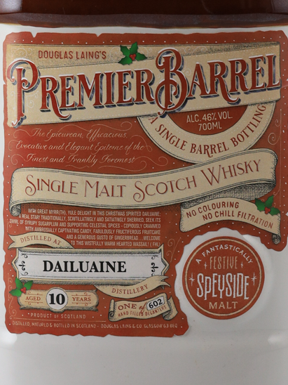 Premier Barrel Dalmore 10 Year Old Christmas Bottle