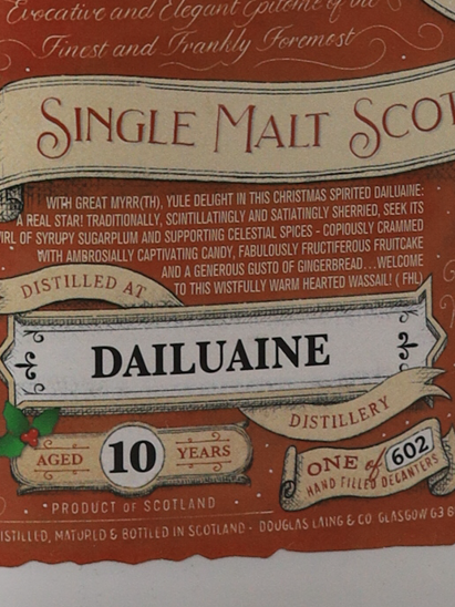Premier Barrel Dalmore 10 Year Old Christmas Bottle