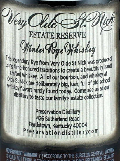 Very Old St. Nick Winter Rye