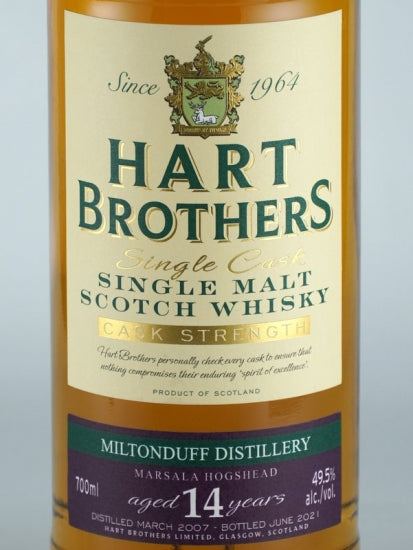 Hart Brothers Finest Collection Miltonduff 14 Year Old 2007