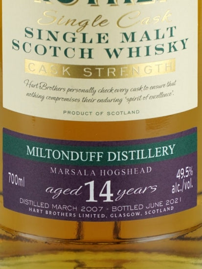 Hart Brothers Finest Collection Miltonduff 14 Year Old 2007