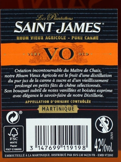 Saint James Rum Bue VO