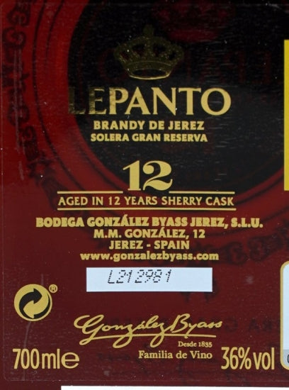 Gonzalez Byass Lepanto Solera Gran Reserva