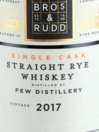 BB&R Rye Whiskey 4 Year Old 2017