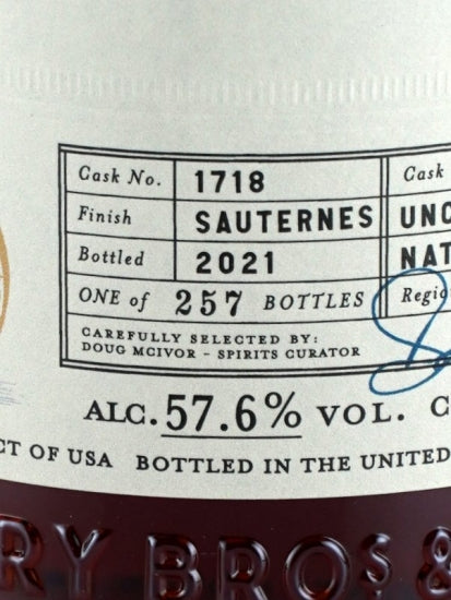 BB&R Rye Whiskey 4 Year Old 2017