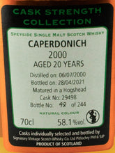 Load image into Gallery viewer, Signatory Caperdonich 20 Year Old 2000