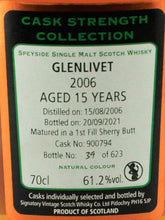 Load image into Gallery viewer, Signatory Glenlivet 15 Year Old 2006