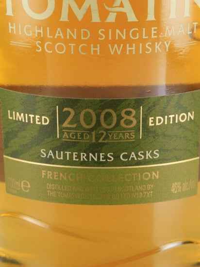 Tomatin 12 Year Old 2008 Sauternes Edition