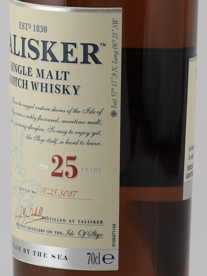 Talisker 25 Year Old 2020 Release Lot 0296