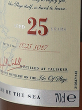 Load image into Gallery viewer, Talisker 25 Year Old 2020 Release Lot 0296