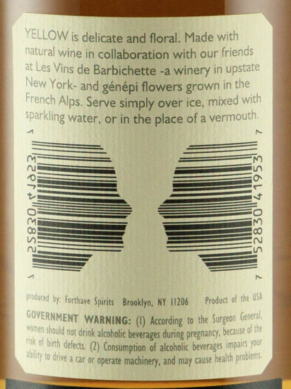 Forthave Spirits Yellow Genepi