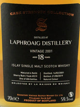 Load image into Gallery viewer, Signatory Laphroaig 18 Year Old 2001 for LMDW