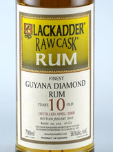 Load image into Gallery viewer, Black Adder Raw Cask Guyana Diamond Rum 10 Year Old 2008