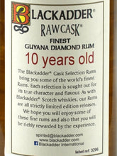 Load image into Gallery viewer, Black Adder Raw Cask Guyana Diamond Rum 10 Year Old 2008
