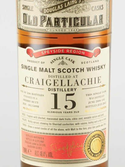 Old Particular Craigellachie 15 Year Old 2006/2021