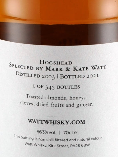 Watt Whisky Blended Scotch 18 Years Old 2003