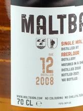 Load image into Gallery viewer, Maltbarn Aberlour 12 Years Old 2008