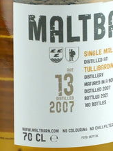 Load image into Gallery viewer, Maltbarn Tullibardine 13 Years Old 2007
