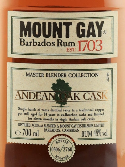 Mount Gay Anden Oak Cask
