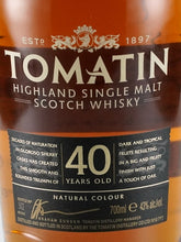 Load image into Gallery viewer, Tomatin 40 Years Old