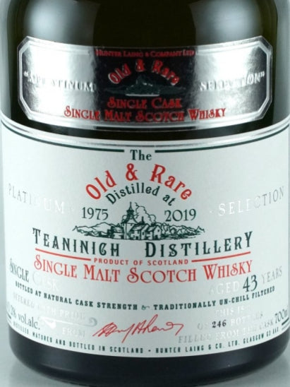 Old & Rare Teaninich 43 Years Old 1975
