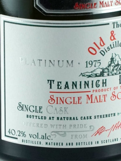 Old & Rare Teaninich 43 Years Old 1975