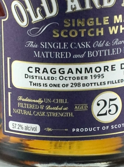 Old & Rare Cragganmore 25 Years Old 1995