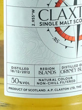Load image into Gallery viewer, Claxstons Exploration Orkney Single Malt 8 Years Old 2012