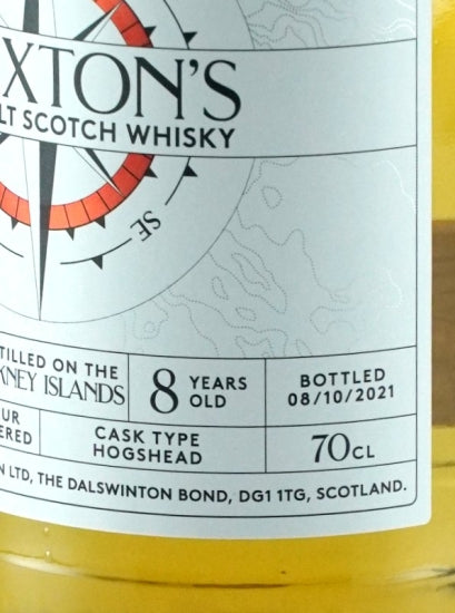 Claxstons Exploration Orkney Single Malt 8 Years Old 2012