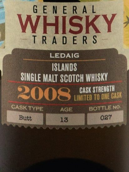 General Whisky Traders Ledaig 13 Years Old 2008