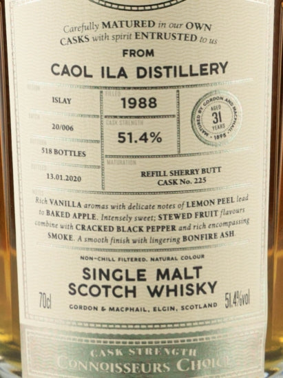 Connoisseur's Choice Cask Strength Caol Ila 31 Years Old 1988