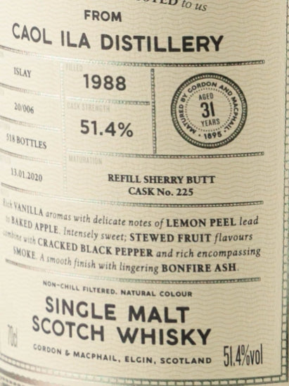 Connoisseur's Choice Cask Strength Caol Ila 31 Years Old 1988