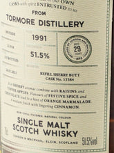Load image into Gallery viewer, Connoisseur's Choice Cask Strength Tomore 29 Years Old 1991