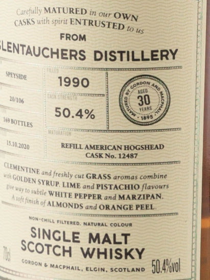 Connoisseur's Choice Cask Strength Glentauchers 30 Years Old 1990