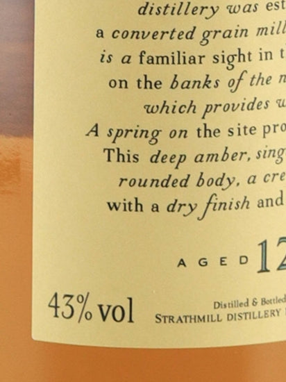 Strathmill 12 Years Old 2020 Release Lot 0010