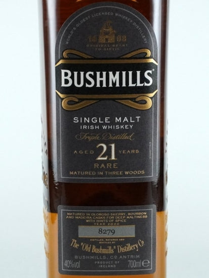Bushmills Single Malt 21 Years Old 2020 Bottling