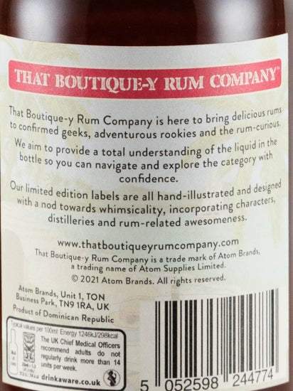 Boutique Rum Company Secret Distillery #5 Dominican Rum 7 Years Old Batch 1