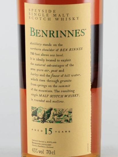 Benrinnes 15 Years Old 2017 Release Lot 7249